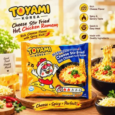 Toyami Cheese Stir-Fried Hot Chicken Flavour Ramen - 135g